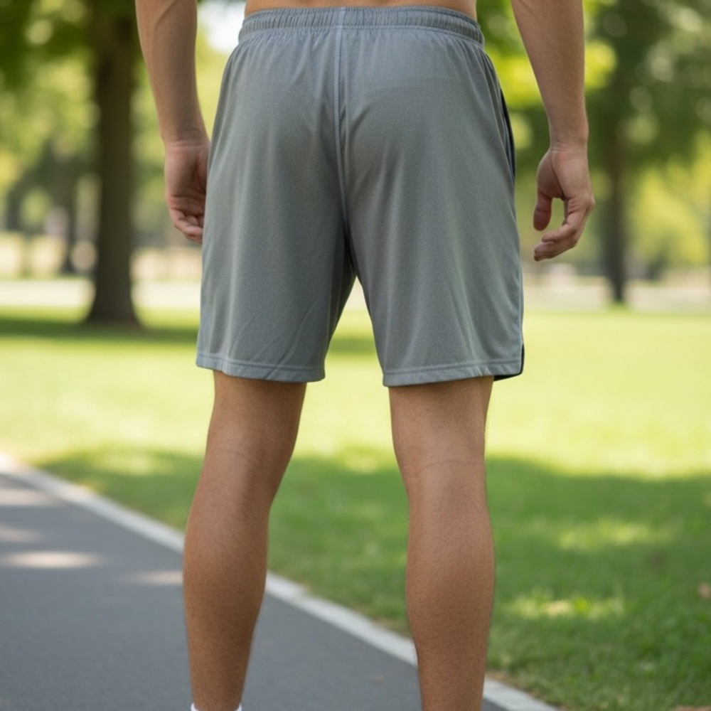 Nike Men's Light Gray Athletic Shorts - Picture 3 of 6